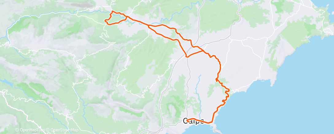 Map of the activity, Lunch Ride