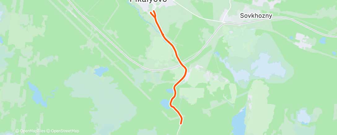 Map of the activity, Утренний забег