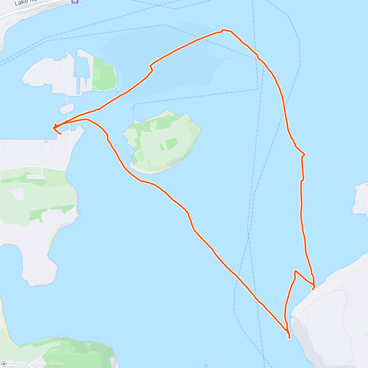 Mapa da atividade, 21.04.2024 - Kayak - Cork Harbour Lower