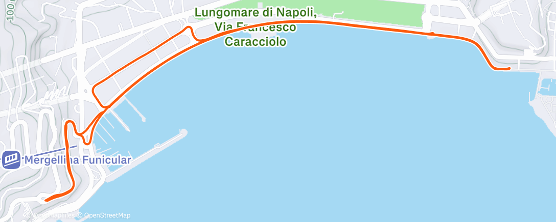 Map of the activity, Pedalata mattutina