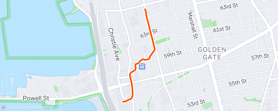 Map of the activity, Evening Rucking