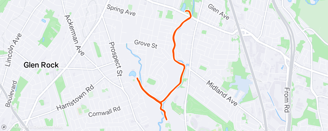 Map of the activity, Morning Run