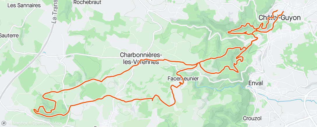 Mapa da atividade, Sortie en VTT électrique dans l'après-midi