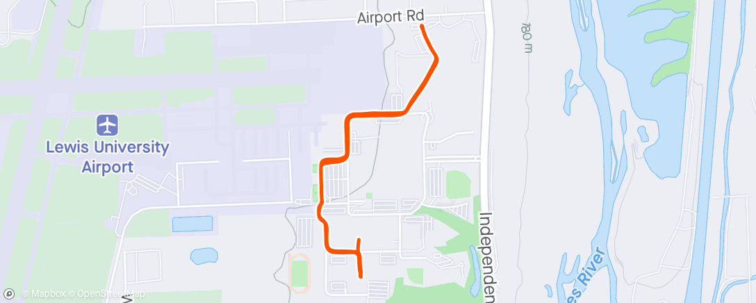 Map of the activity, Morning Run