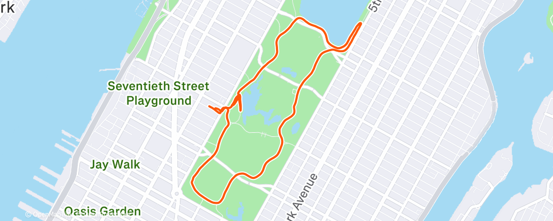 Map of the activity, Morning Run