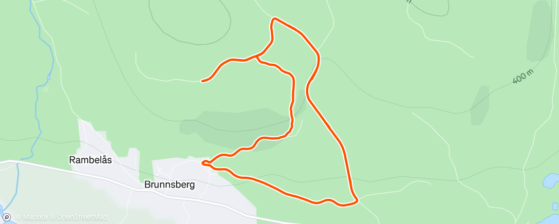 Map of the activity, Evening Run