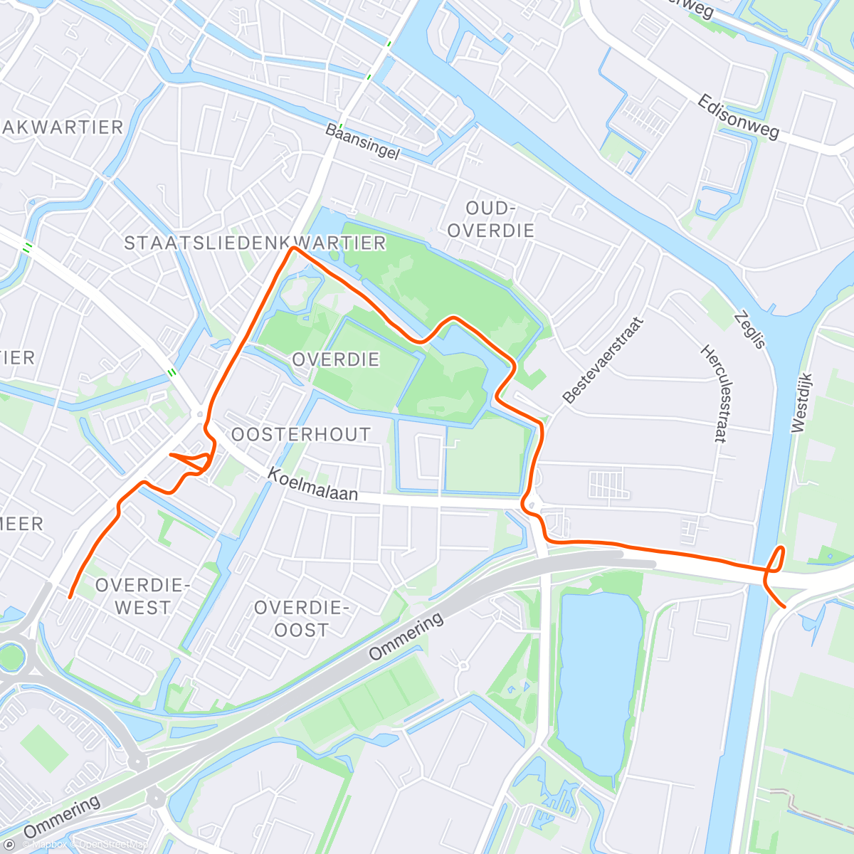 Map of the activity, "Afternoon Skate Glide"