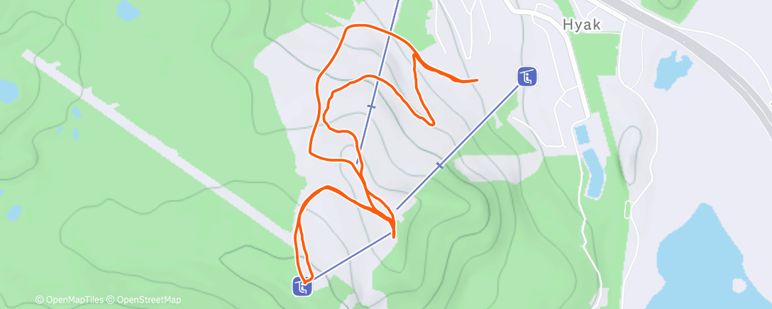 Map of the activity, Hyak corduroy with Heather!