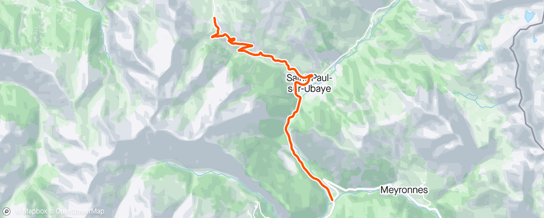 Карта физической активности (Open Road: Col de Vars from Les Gleizolles (South))