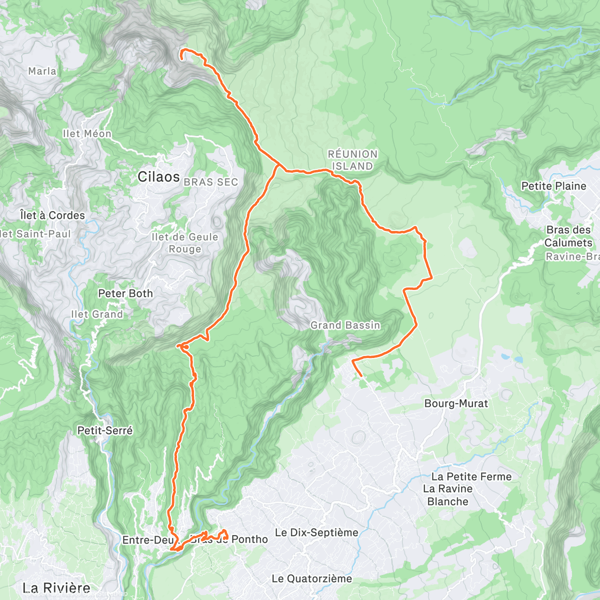 Map of the activity, SL classique : de la caze au Piton des Neiges 😍