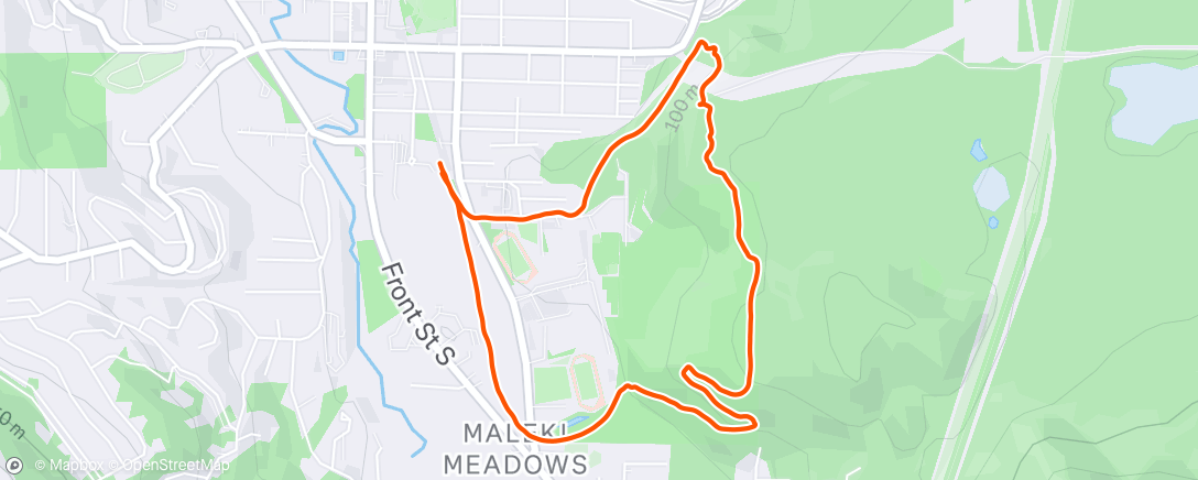 Map of the activity, Afternoon Trail Run
