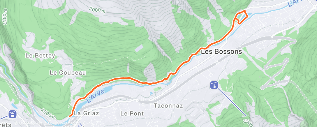 Map of the activity, Morning Trail Run