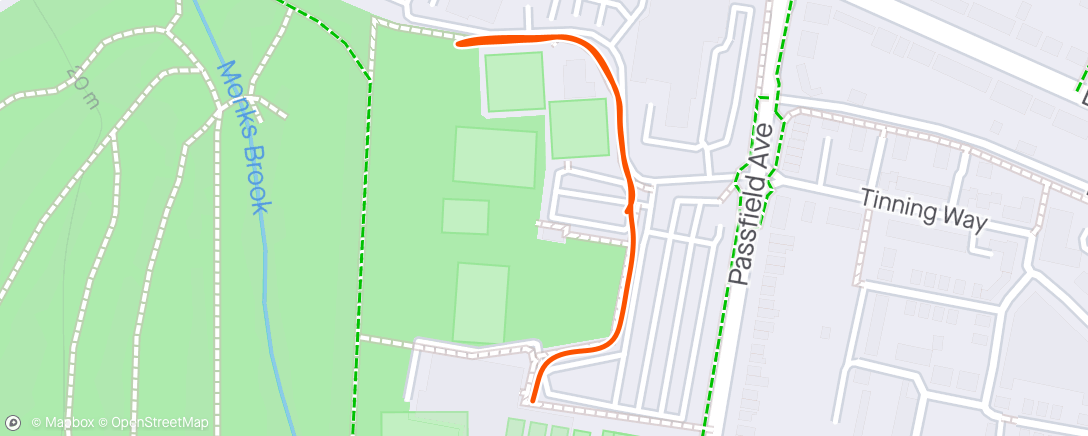 Map of the activity, Pre-gym Run