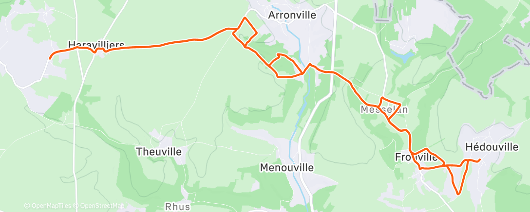 Map of the activity, Mountain Bike Ride