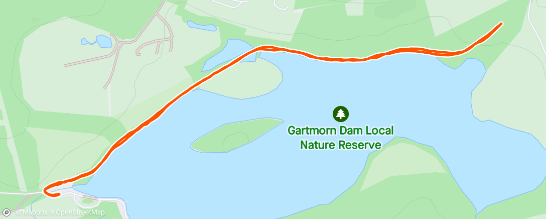 「Run rehab week 7. Gartmorn dam in between clinics」活動的地圖