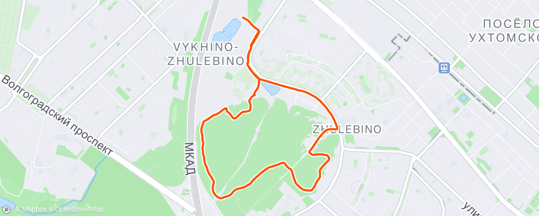 Map of the activity, Дневной забег