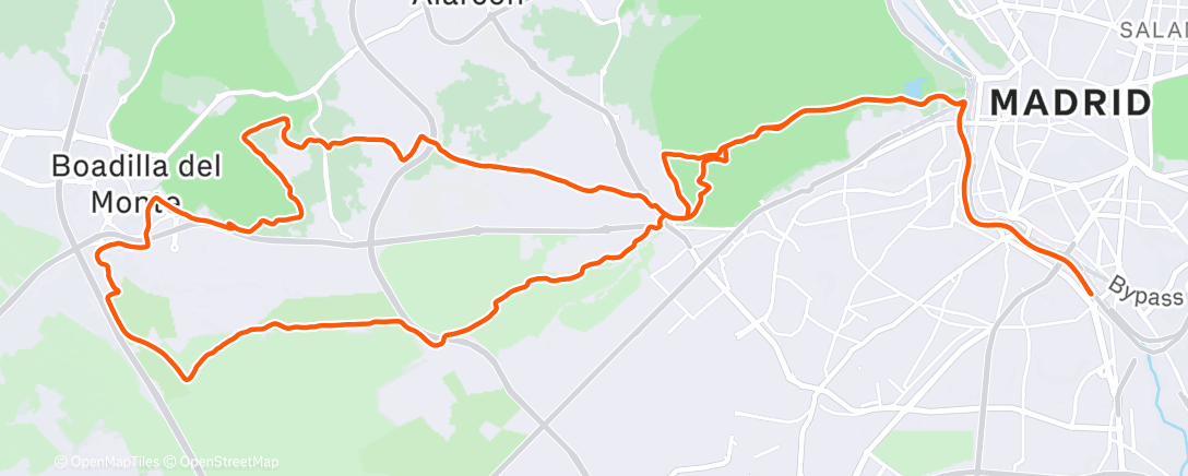 Map of the activity, Morning Mountain Bike Ride