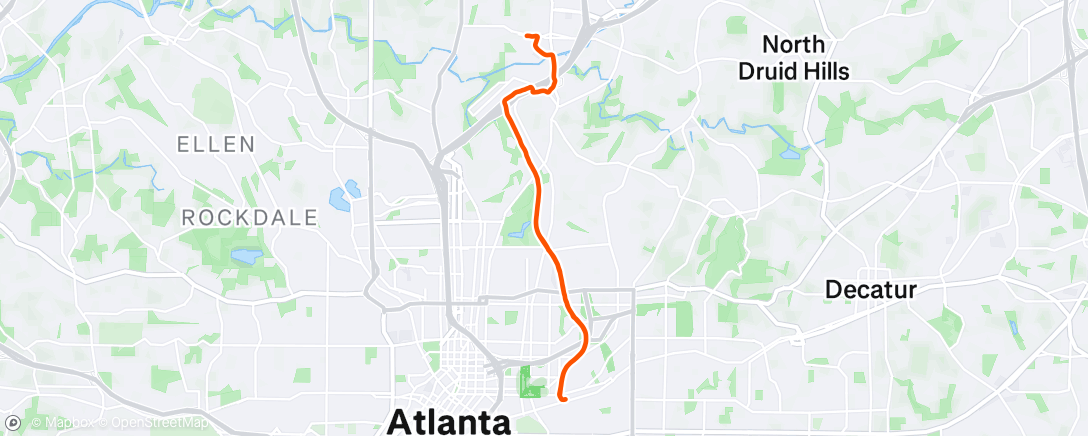 Map of the activity, Night Run