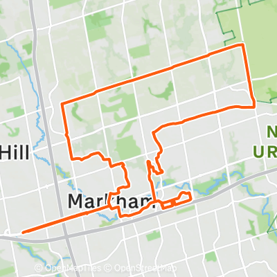 Elgin Mills-9th Line-Bur Oak-Caboto-HWY7 loop | 54.6 km Cycling Route ...