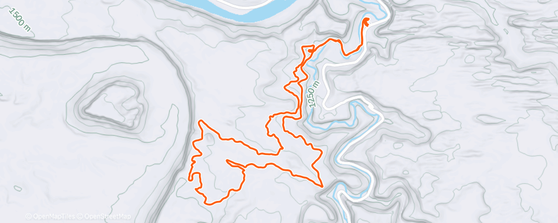Map of the activity, Morning Mountain Bike Ride