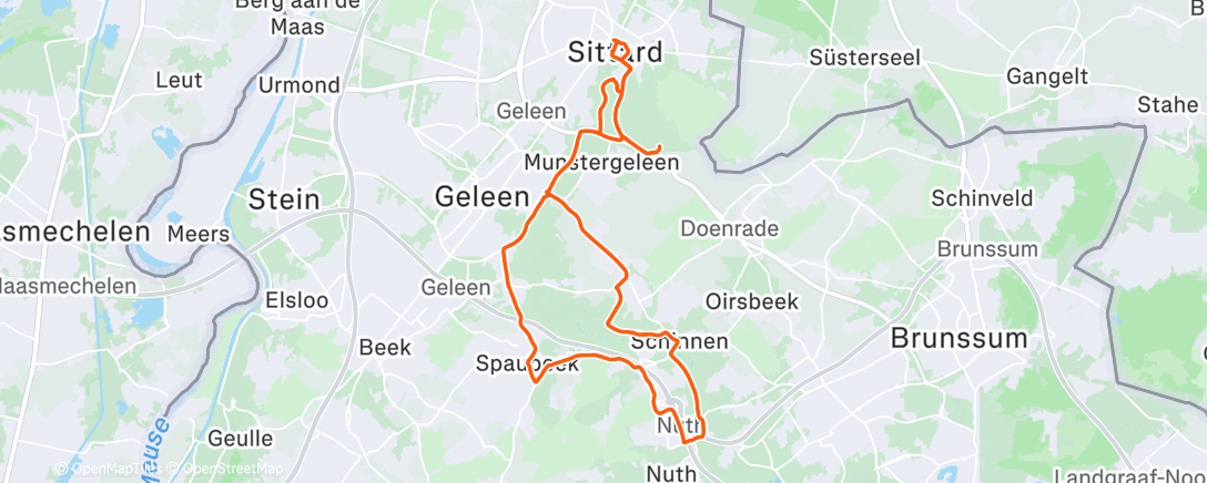 Map of the activity, Lunch Ride