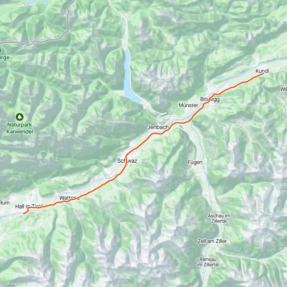 Map of the activity, BigRingVR-Innsbruck_TT