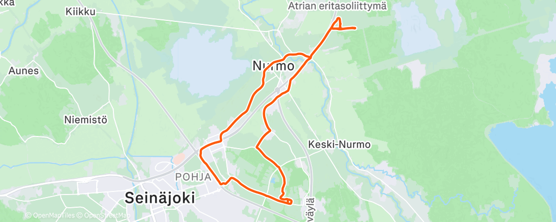 Карта физической активности (Evening Ride)