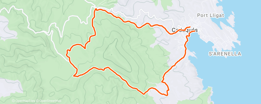 Map of the activity, Afternoon Mountain Bike Ride