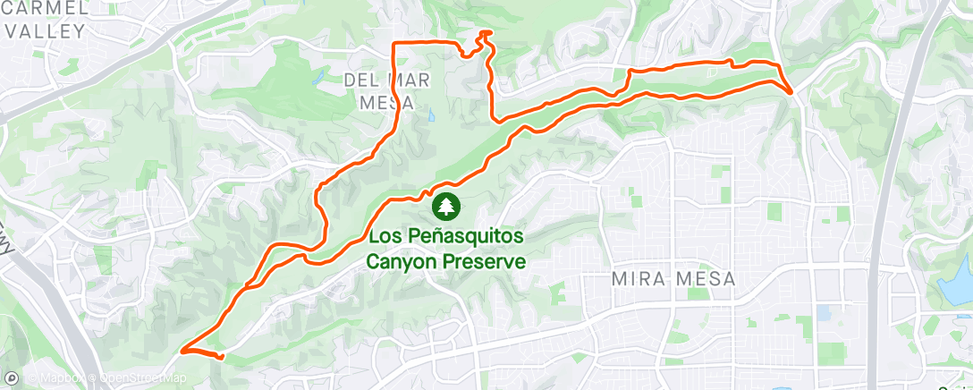 Map of the activity, Sorrento Valley MTB