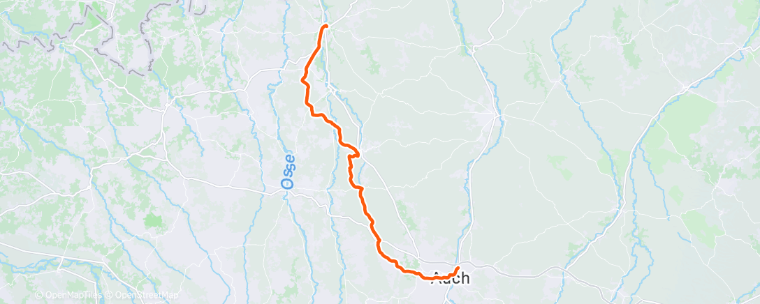 Map of the activity, Vélo dans l'après-midi