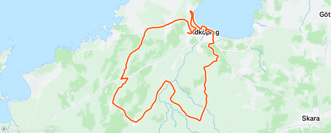 Map of the activity, Cycling