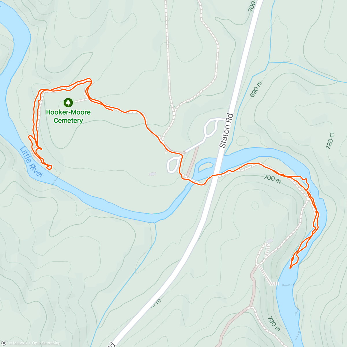 Map of the activity, Rad little hike with Kel