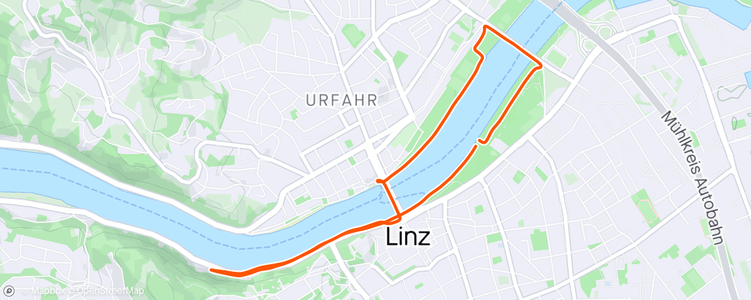 Map of the activity, Morning in Linz