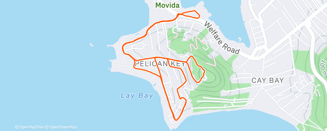 Map of the activity, Morning Run