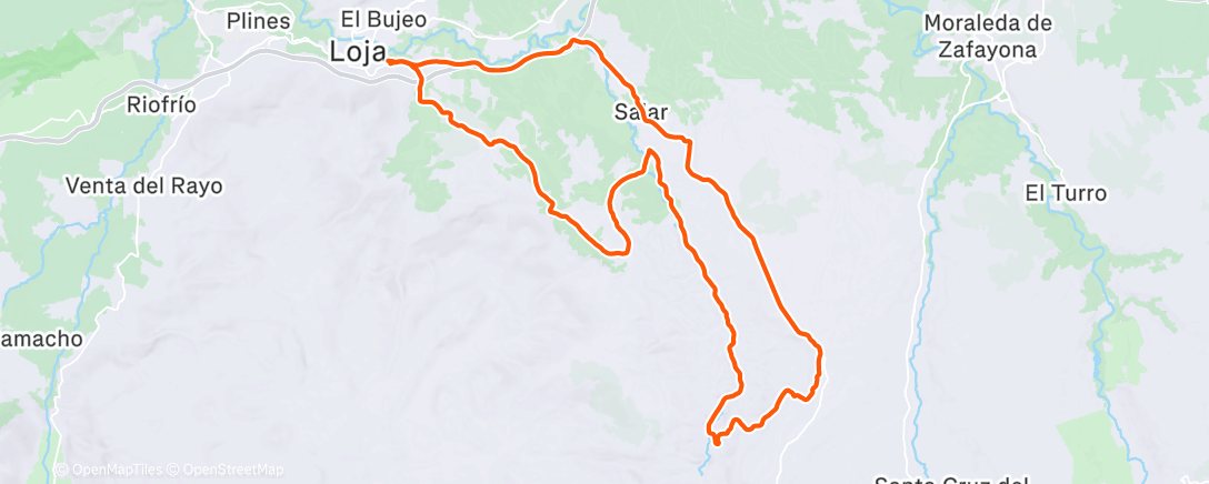 Map of the activity, Paseito de Navidad