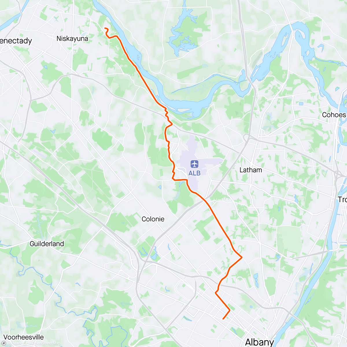 Map of the activity, Apparently, I must continue with the bike commuting shit, for there are segments for which the local legend is not me!