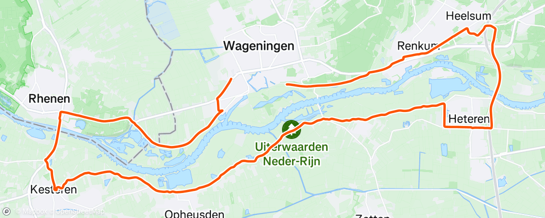 Map of the activity, Afternoon Ride