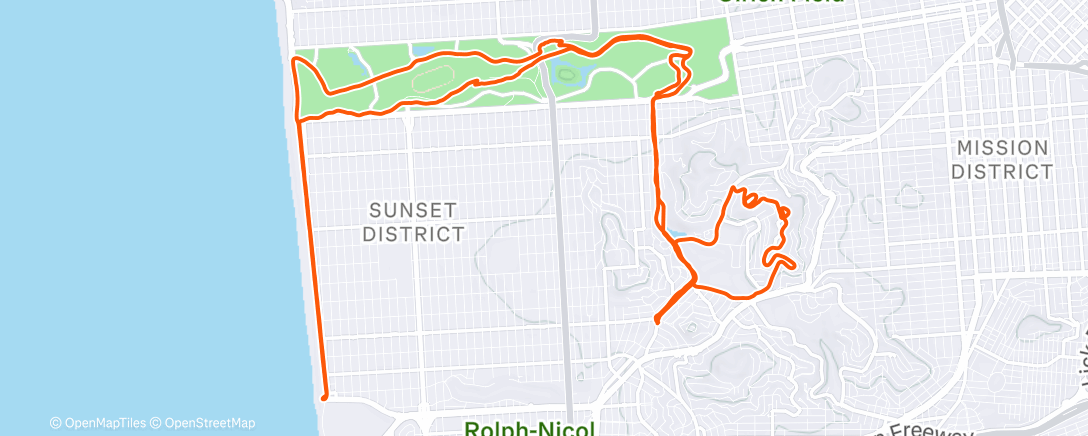 Map of the activity, Lunch Ride