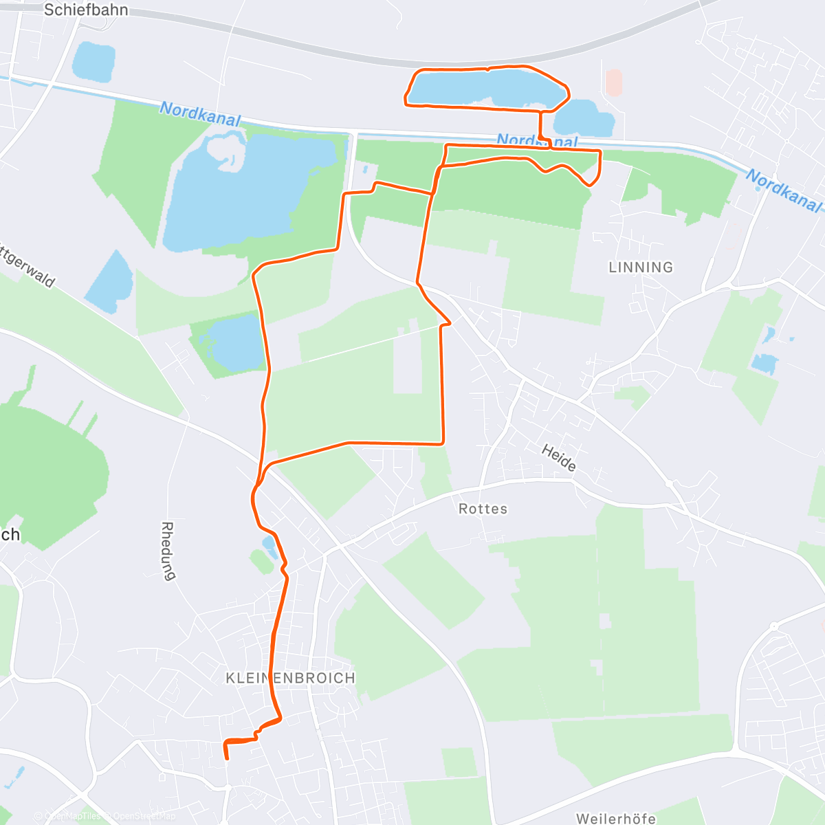 Map of the activity, Sonntagsrunde zum Kaarster See