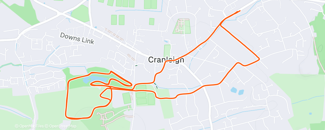 Map of the activity, Morning Run