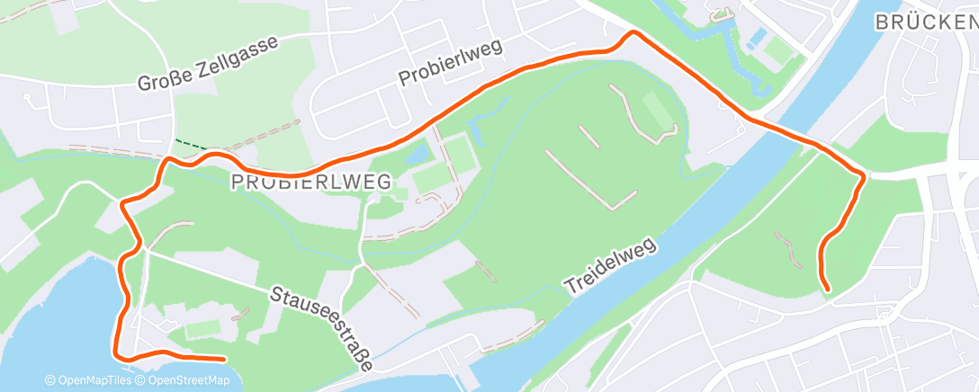 Map of the activity, Lauf am Nachmittag