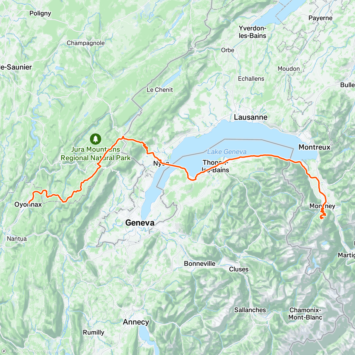 Map of the activity, Brothers bike pack day 6