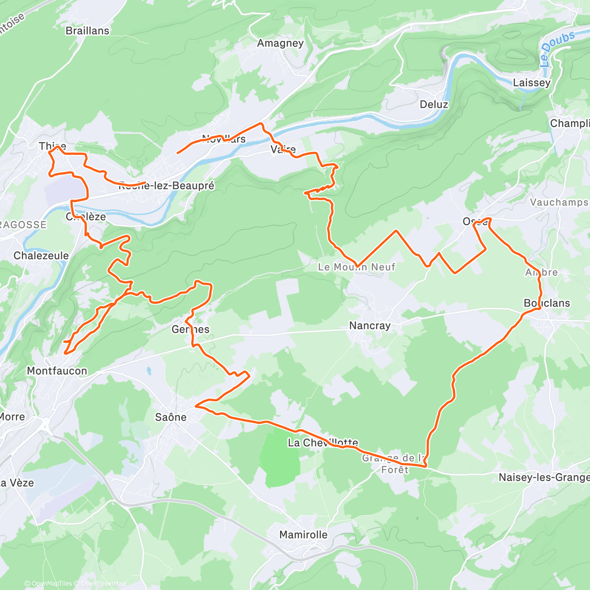 Mapa de la actividad, Endurance en gravel ✌️