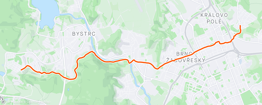 Map of the activity, Afternoon Run