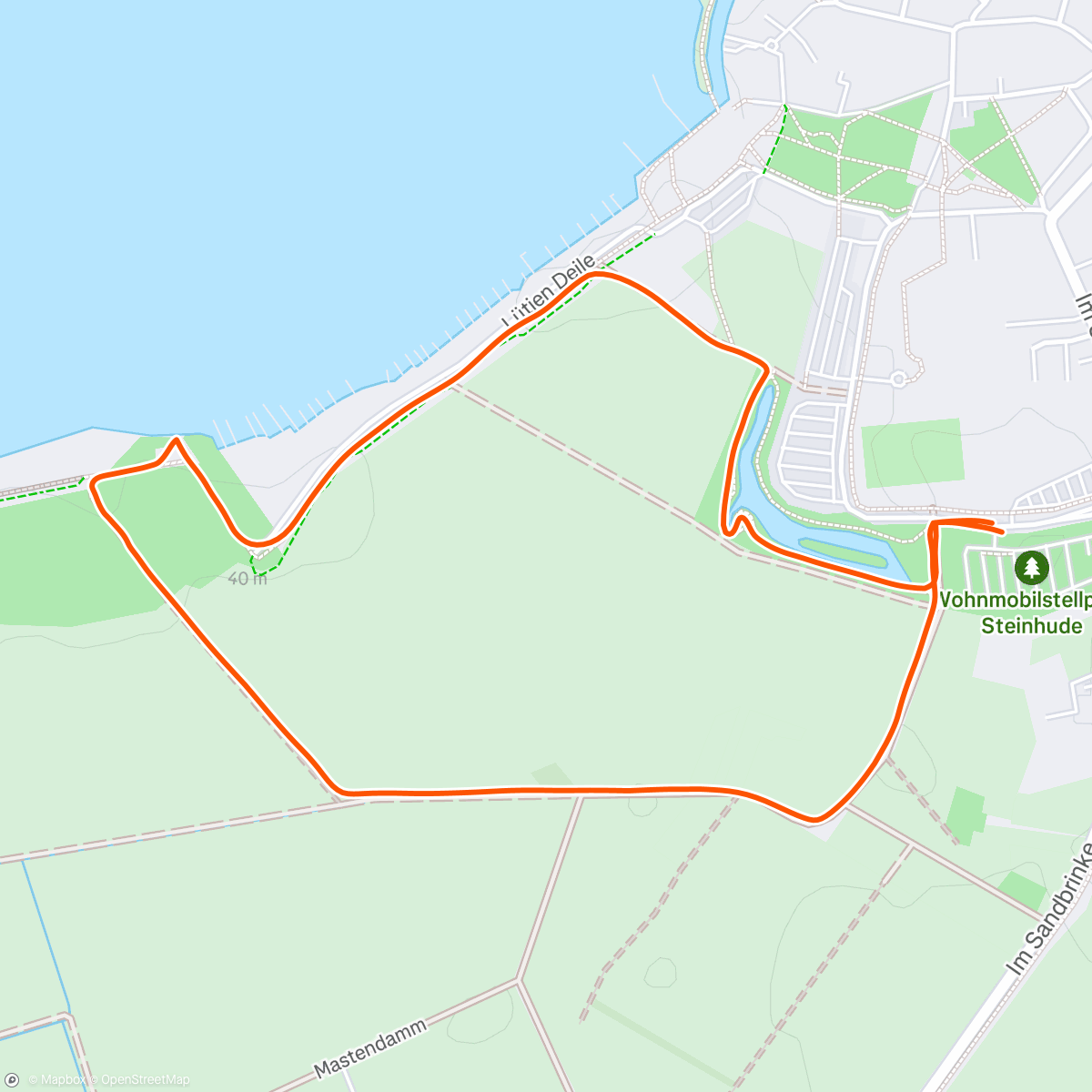 Map of the activity, Walking am Morgen