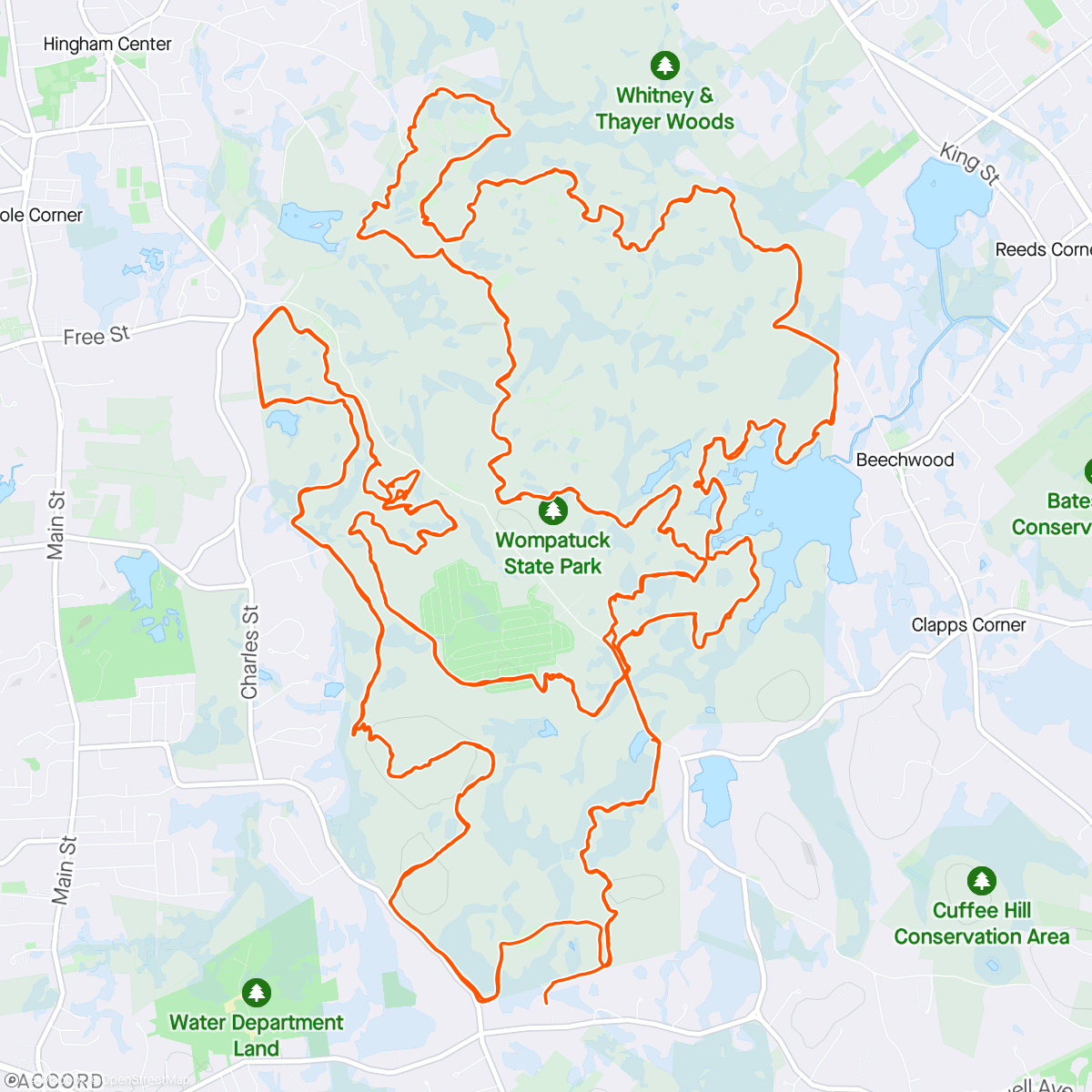 Map of the activity, Betty did it again. So I decided to celebrate with a bike ride.