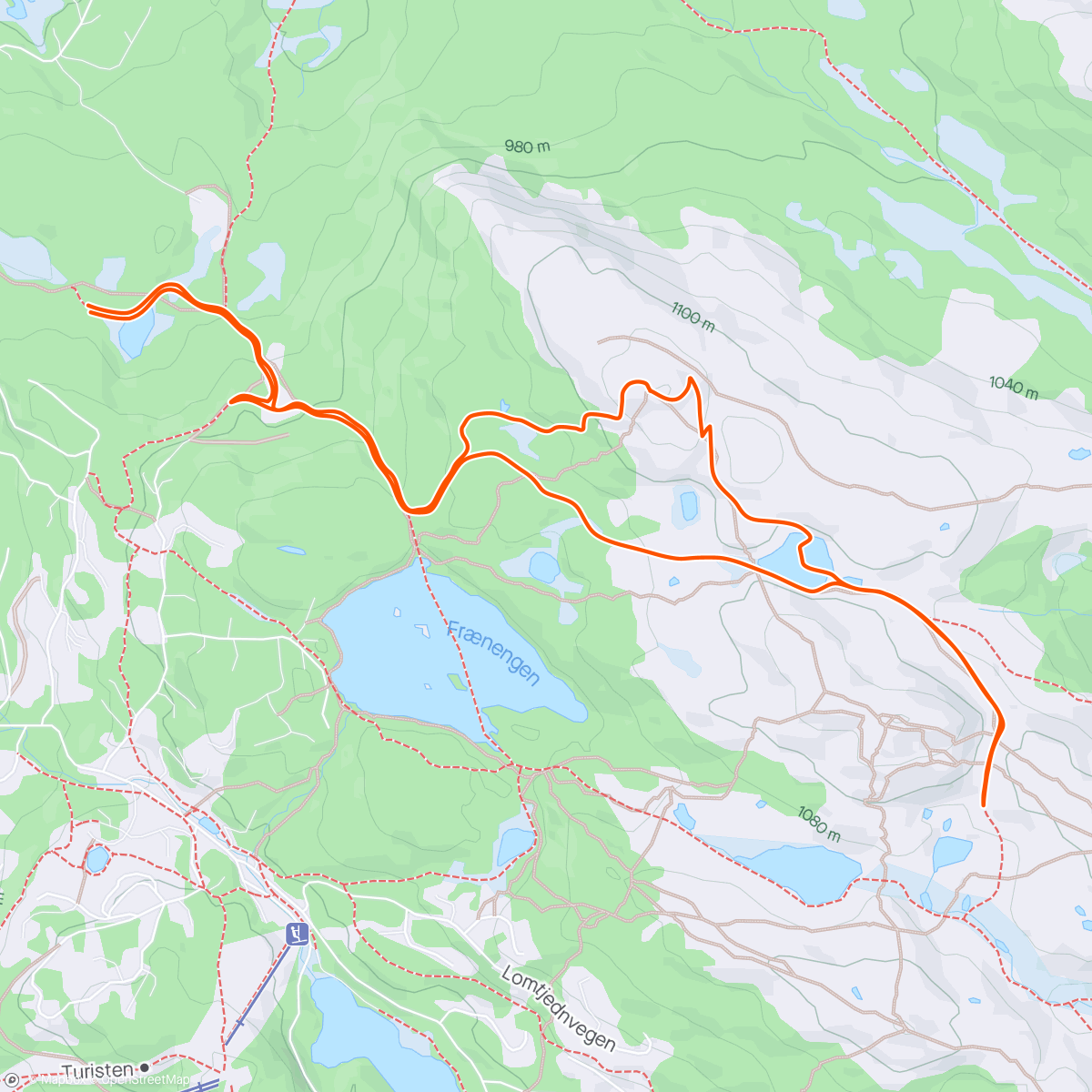 Map of the activity, Fjeldsenden i shorts ☀️☀️☀️