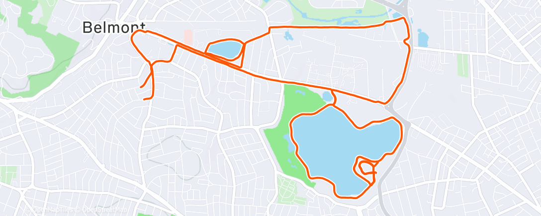 Map of the activity, Morning Run