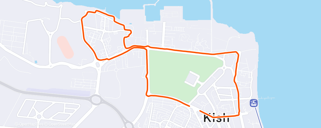 Map of the activity, Morning Run