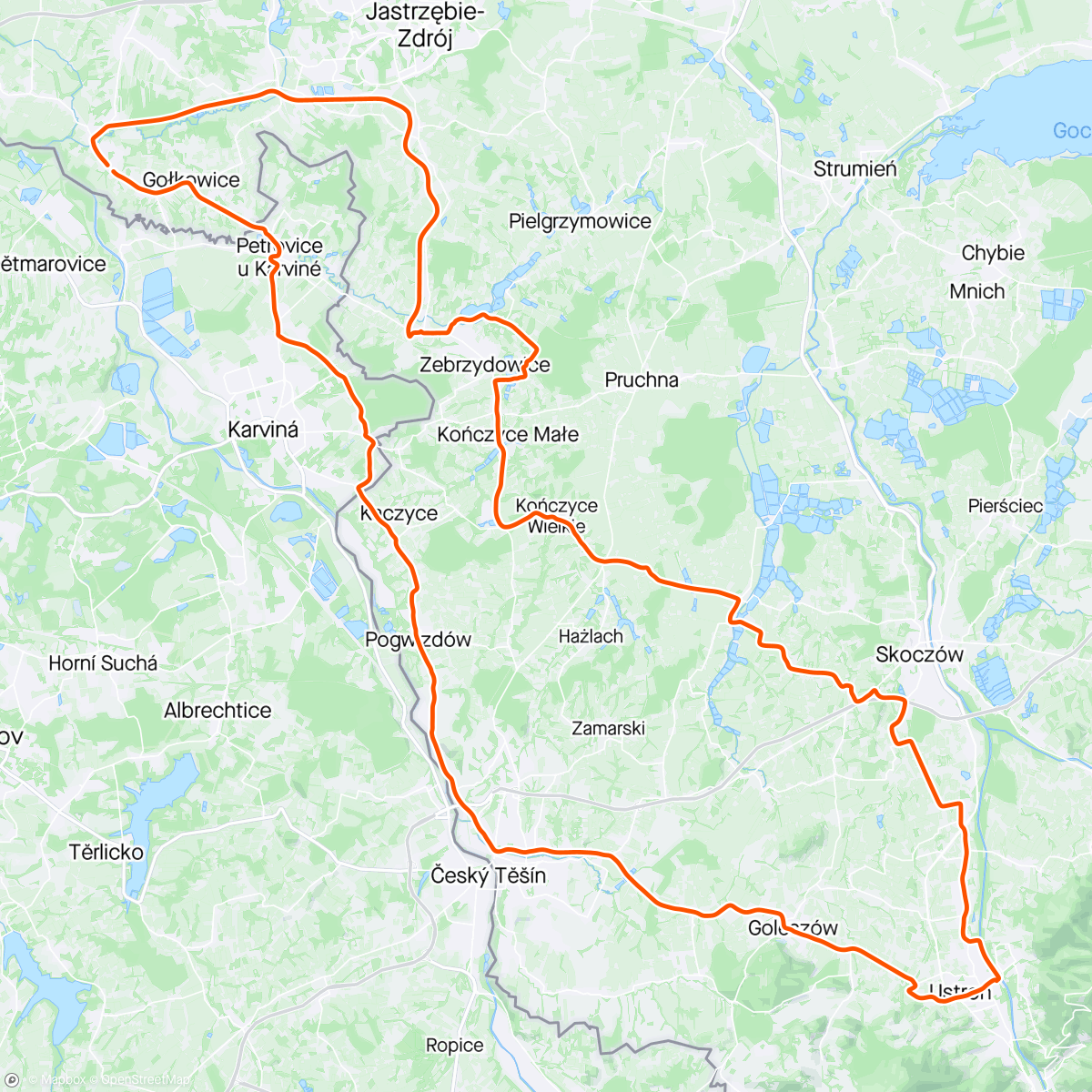 Map of the activity, Tour de Silesia 2024 Nocna Edycja | Trio z Belleville